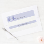 名前と代名詞のラベル-薄紫 長方形シール (封筒)