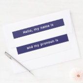 名前と代名詞のラベル 長方形シール (封筒)