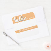 名前と代名詞ラベル – オレンジスクエア スクエアシール (封筒)