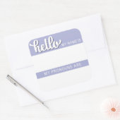 名前と代名詞ラベル-薄紫スクエア スクエアシール (封筒)