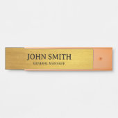 名前と位置のミニマルデザインプロフェッショナル サインプレート (正面)