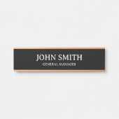 名前と位置のミニマルデザインプロフェッショナル サインプレート (正面)