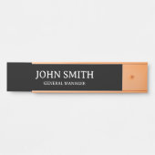 名前と位置のミニマルデザインプロフェッショナル サインプレート (正面)