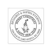 名前と住所の追加クリスマス格言 ラバースタンプ (インプリント)