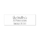 名前と住所の黒インクスタンプ 黒インク セルフインキングスタンプ (デザイン)