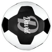 名前と先頭の文字（黒） サッカーボール (回転)