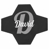 名前と先頭の文字（黒） サッカーボール (フラット)