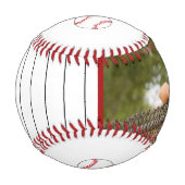 名前と写真が入ったカスタム野球ボール 野球ボール (正面)