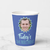 名前と写真が入る虹色のゲイ誕生日カード 紙コップ (裏面)