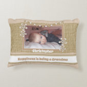 名前と写真が素朴なおばあちゃん アクセントクッション (裏面)