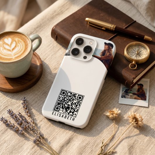 名前と写真とQRコードのオーダーメイドスマホケース Case-Mate iPhoneケース