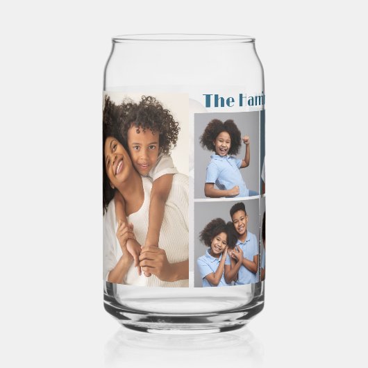 名前と写真のカスタム ガラス缶 (正面)