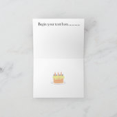 名前と写真のヴィンテージの追加ハッピーバースデー カード (内部)