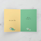 名前と写真の挨拶の可愛いラディバード カード (内部)