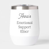 名前と写真の熱ワインタンブラー (正面)