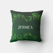 名前と写真をパーソナライズSt. Patrick'S Day Green クッション (裏面)