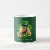 名前と写真をパーソナライズSt. Patrick'S Day Green コーヒーマグカップ (中央)