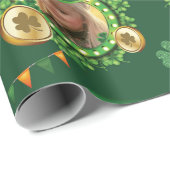 名前と写真をパーソナライズSt. Patrick'S Day Green ラッピングペーパー (ロールコーナー)
