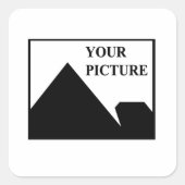 名前と写真を入れたビジネスカードを作成 スクエアシール (正面)