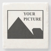 名前と写真を入れたビジネスカードを作成 ストーンコースター (正面)