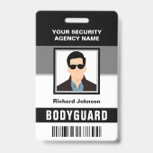 名前と写真セキュリティボディガードIDカード バッジ (Front)