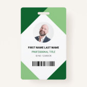 名前と写真プロフェッショナル従業員IDカード バッジ (正面)