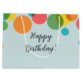 名前と写真ボーイズ誕生日 パーソナライズされた ラージペーパーバッグ (裏面)