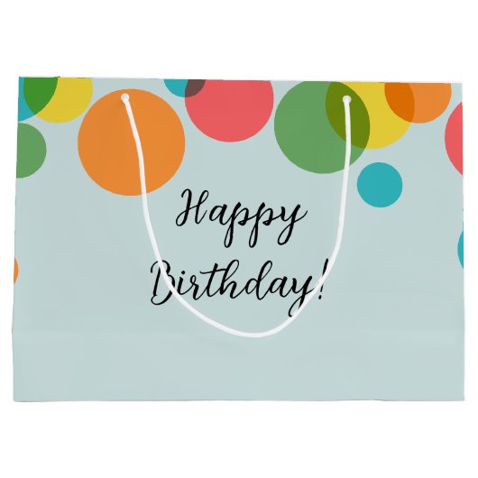 名前と写真ボーイズ誕生日 パーソナライズされた ラージペーパーバッグ (裏面)