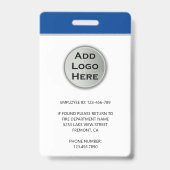 名前と写真メディカル緊急救急医療隊員IDカード バッジ (Back)