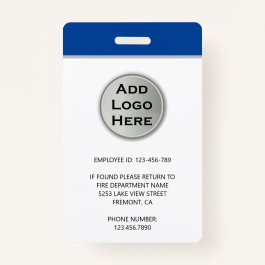 名前と写真メディカル緊急救急医療隊員IDカード バッジ (裏面)