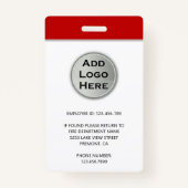 名前と写真メディカル緊急救急医療隊員IDカード バッジ (裏面)