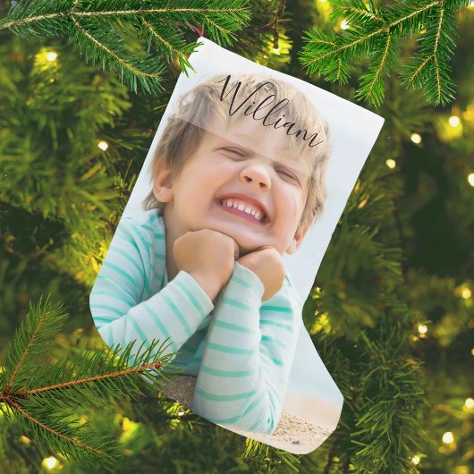 名前と写真入りカスタムギフト スモールクリスマスストッキング