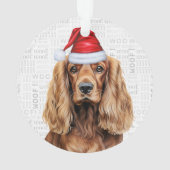 名前と写真入りコッカー・スパニエル クリスマス オーナメント (裏面)