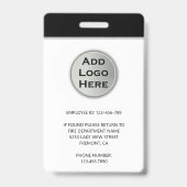 名前と写真消防署消防士IDカード バッジ (裏面)