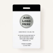 名前と写真消防署消防士IDカード バッジ (裏面)