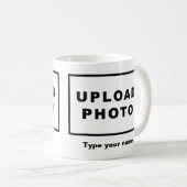 名前と写真（ホワイトマグカップ） コーヒーマグカップ (正面右)