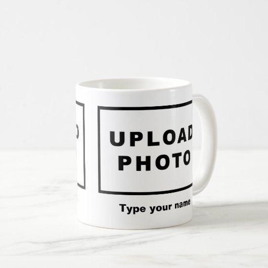 名前と写真（ホワイトマグカップ） コーヒーマグカップ (正面右)