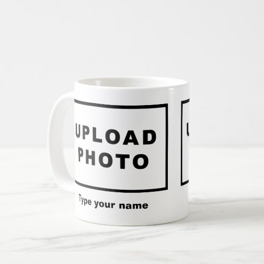 名前と写真(ホワイトマグカップ) コーヒーマグカップ (正面左)