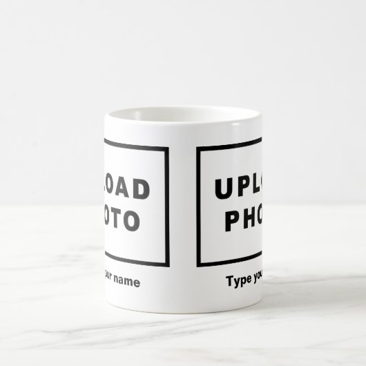 名前と写真(ホワイトマグカップ) コーヒーマグカップ (中央)