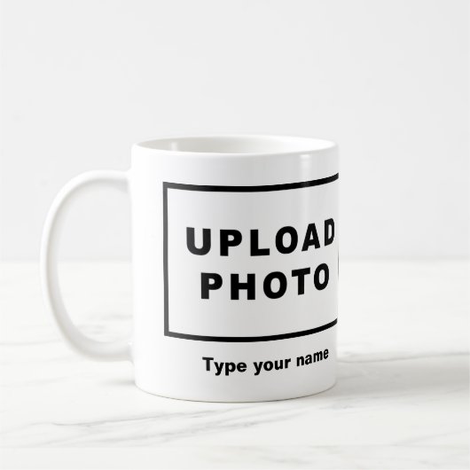 名前と写真（ホワイトマグカップ） コーヒーマグカップ (左)