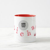 名前と写真 マグカップ (中央)