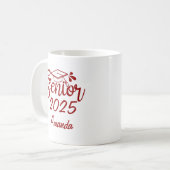 名前と卒業年をカスタマイズ コーヒーマグカップ (正面左)