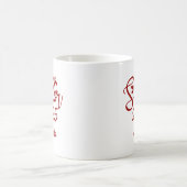 名前と卒業年をカスタマイズ コーヒーマグカップ (中央)