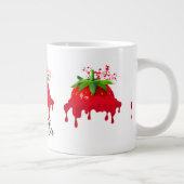 名前と可愛いバレンタインデーのストロベリーマグカップ ジャンボコーヒーマグカップ (右)