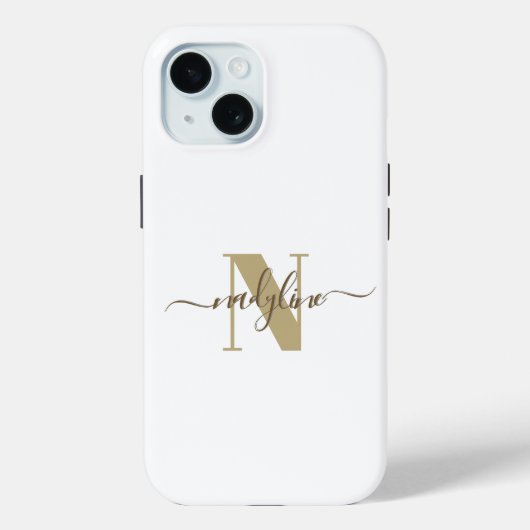 名前と名前のイニシャルをカスタマイズ Case-Mate iPhoneケース (裏面)