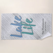 名前と場所を持つレイクライフ木製波止場