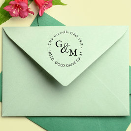 名前と姓カスタム差出人住所ゴム印 セルフインキングスタンプ