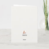 名前と子犬の愛で幸せな1st誕生日カード カード (裏面)