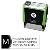 名前と差出人住所をモノグラムで反転 セルフインキングスタンプ (インサイチュ)