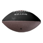 名前と年の追加誕生日黒 アメリカンフットボール (回転270)